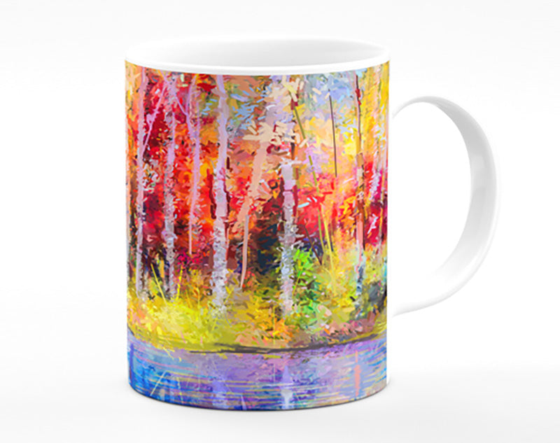 Abstract forest colour strokes Mug