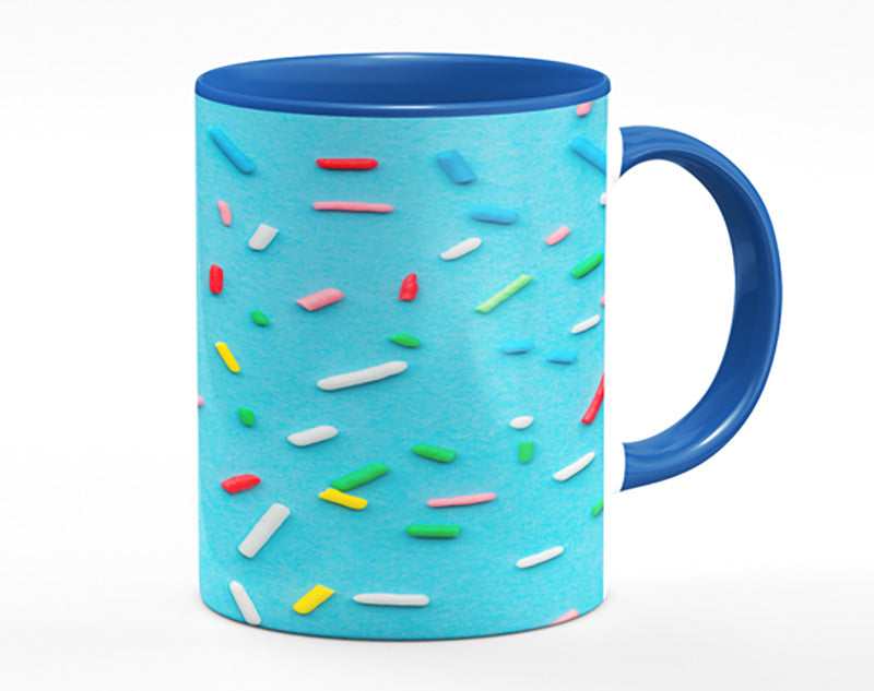 Hundreds and thousands on blue Mug