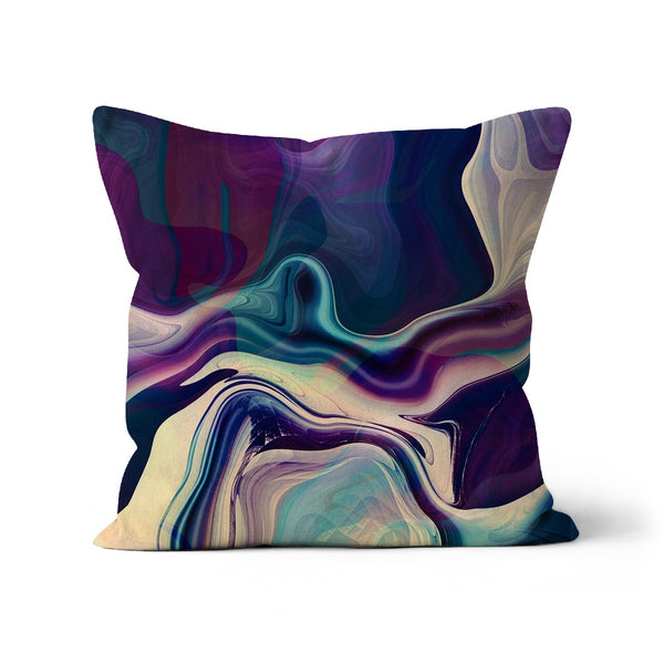 Purple Flow Abstract Cushion