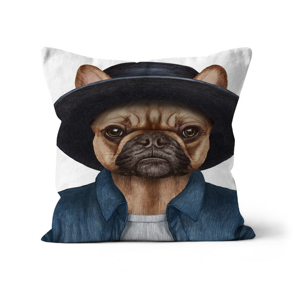 Französischer Bulldogge-Mann-modernes Kissen