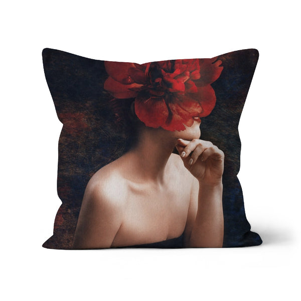 Blumenkopf Frau Modernes Kissen