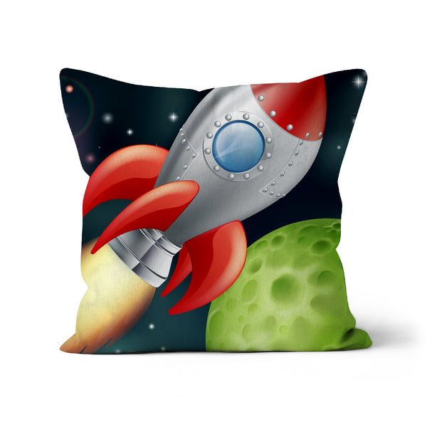 Rocket Ship Childrens  Cushion
