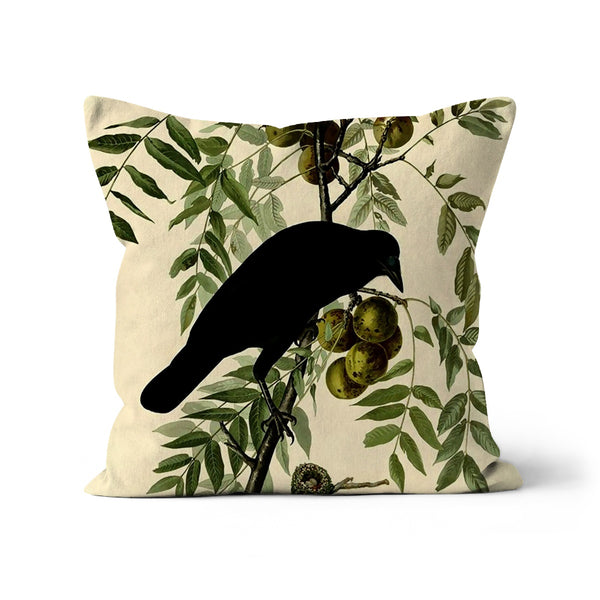 Old English Crow Art Classic Cushion