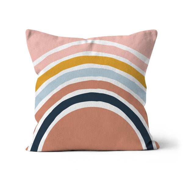 Contemporary Rainbow Abstract Cushion